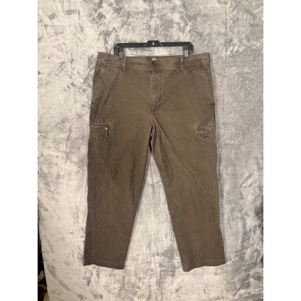 Dockers Mens Cargo Pants Brown Straight Leg Utility Work Trousers W40 L24